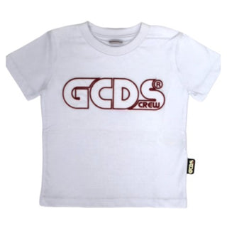 GCDS T-Shirt mit Rundhalsausschnitt und Logo vorne 027591