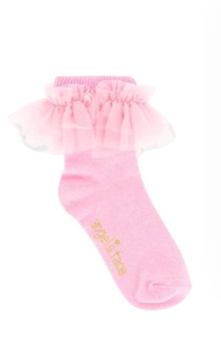 Rüschensocken mit Engelsgesicht FRILLY