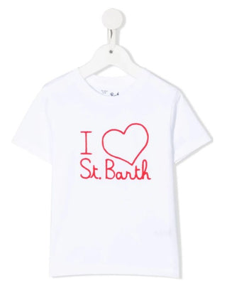 Mc2 Saint Barth T-Shirt mit Rundhalsausschnitt und ELLY001-02177B-Stickerei