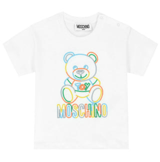 Moschino T-Shirt mit Rundhalsausschnitt, Logo und Symbol MUM02P