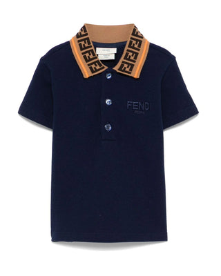 Fendi T-shirt A Polo BMI257-AVP Con Colletto Logato