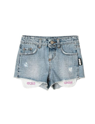 GCDS Baumwoll-Jeansshorts 027686 für Mädchen