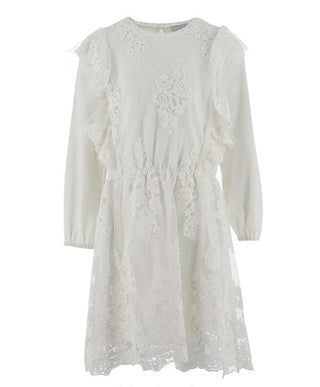 Ermanno Scervino Lace Ceremony Dress with Ruffles ESAB083C